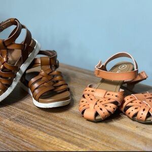 Toddler Girl Brown Sandal Bundle